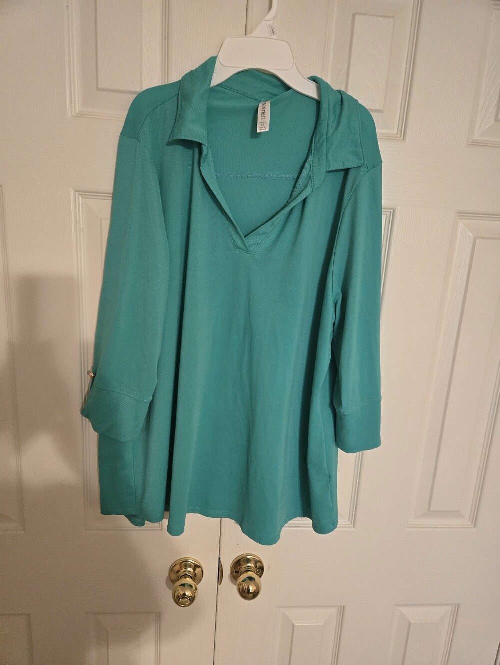Dear Scarlett Sail Away Sun Cooling Polo Top - Jade